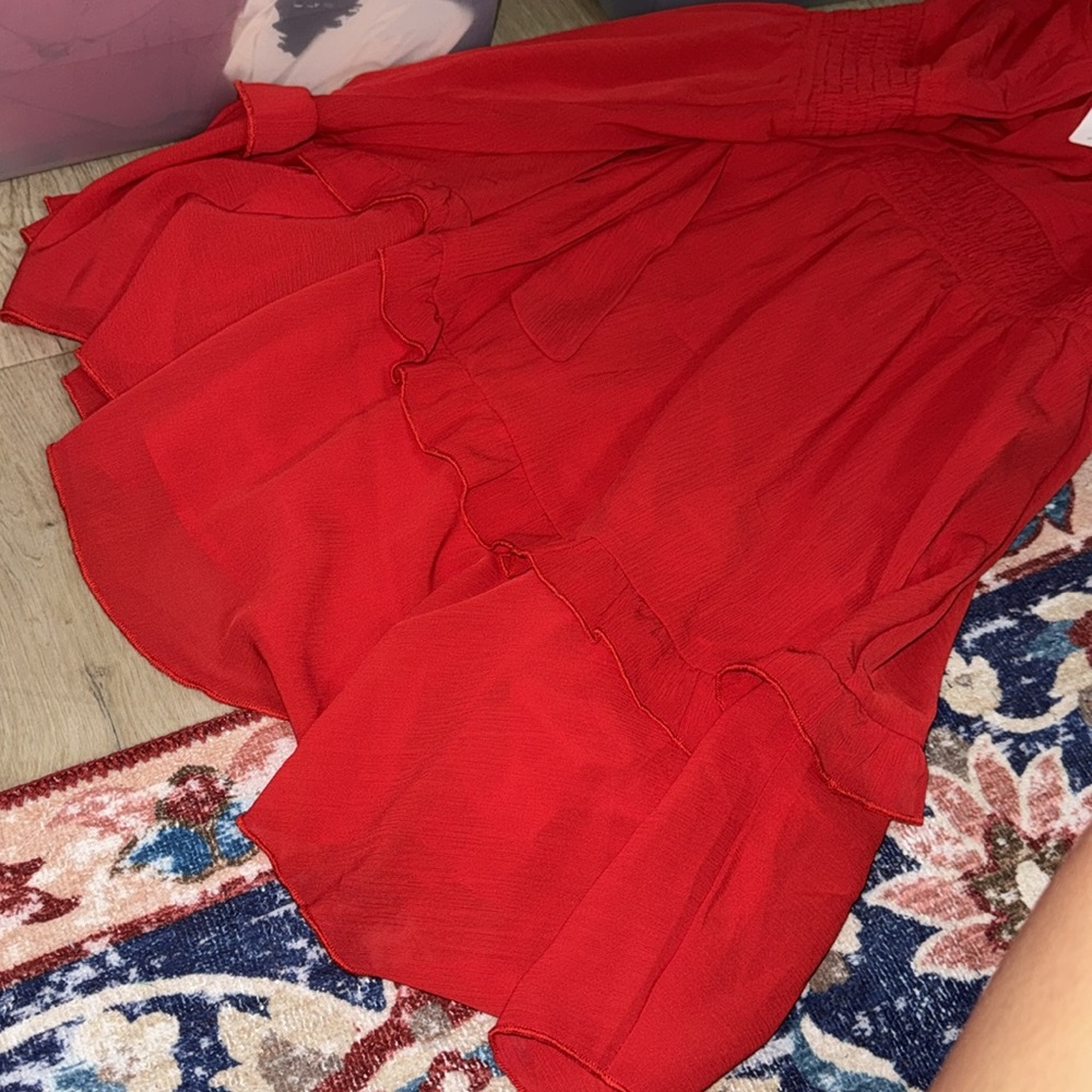 💋Red bow Mini Dress - Picture 5 of 7